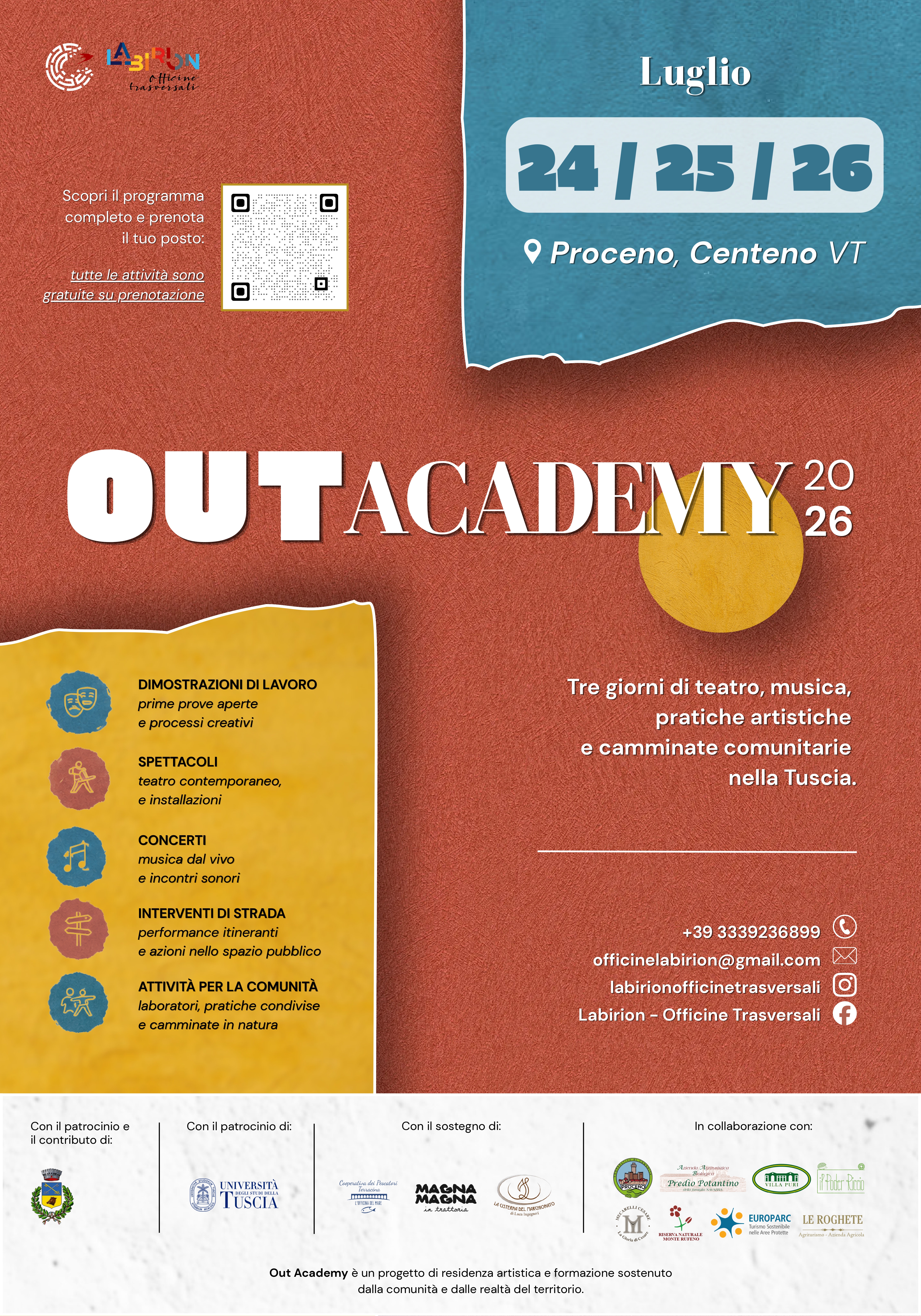 locandina out academy 2026